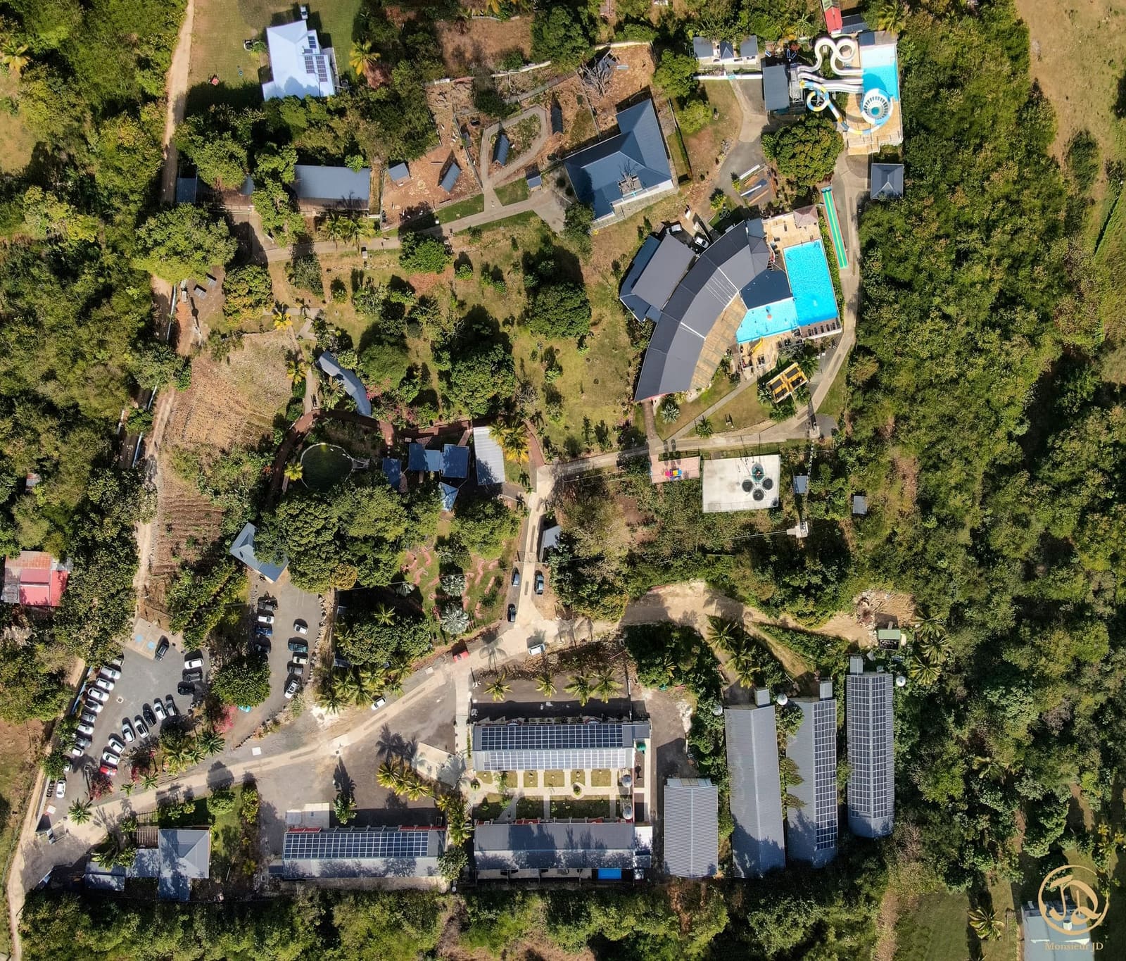 Vue aérienne propriété de prestige Guadeloupe