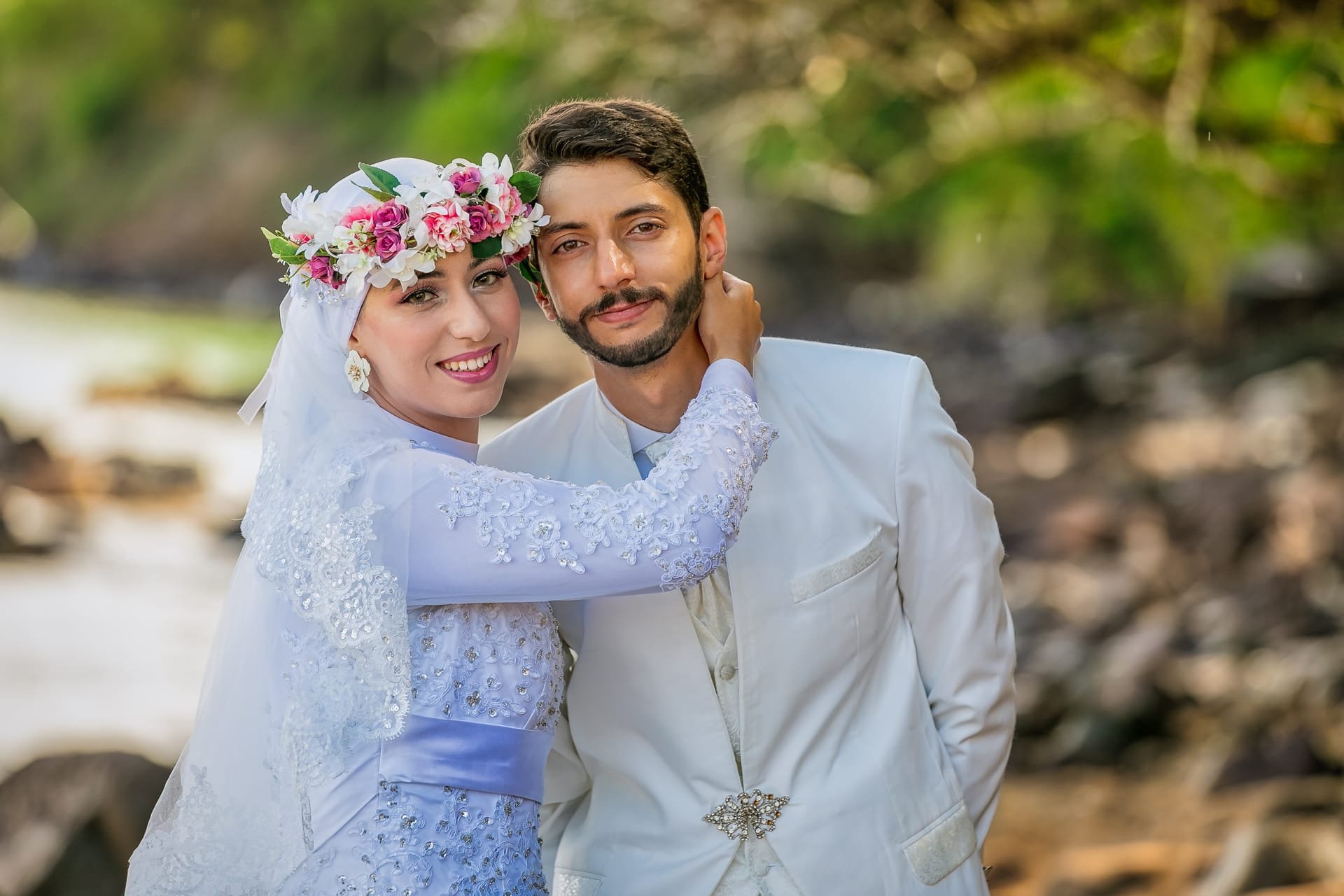 Couple marié sur la plage en Guadeloupe — photographe mariage