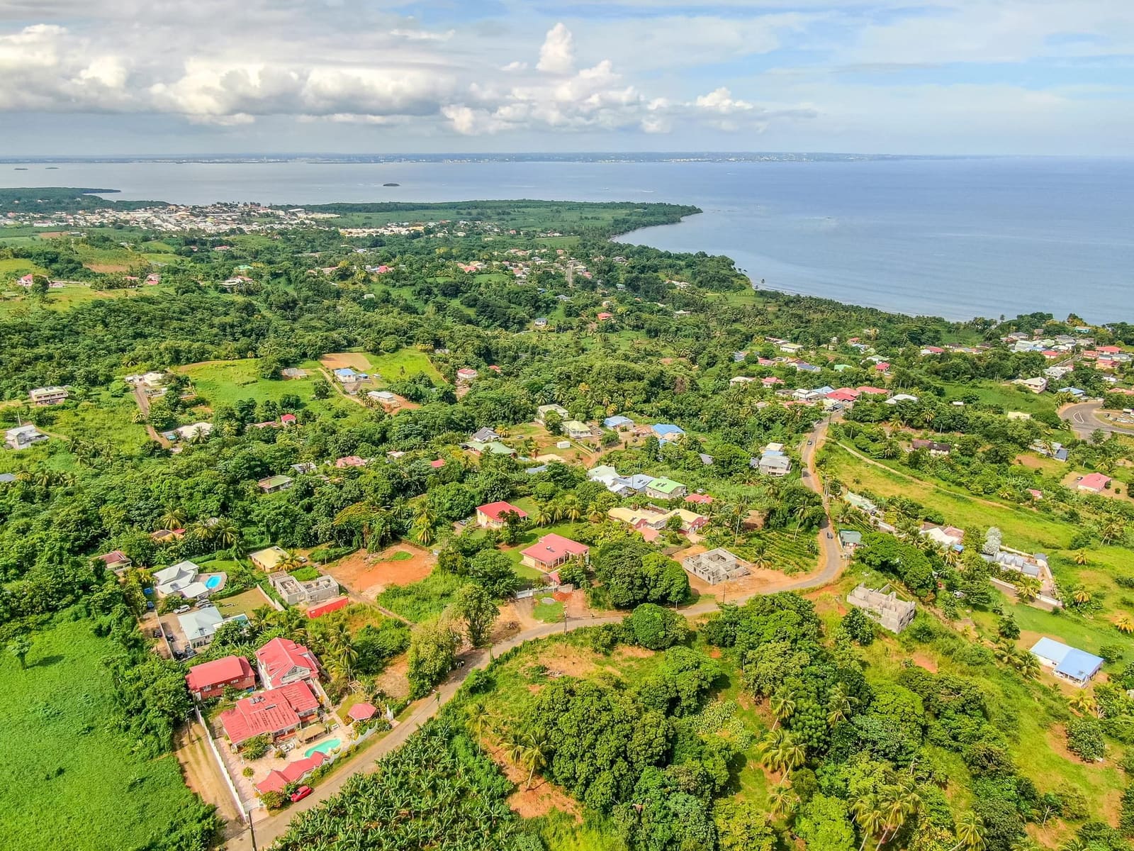 Vue aérienne — forêt tropicale Guadeloupe